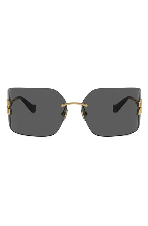 Miu Miu 80mm Oversize Irregular Sunglasses 